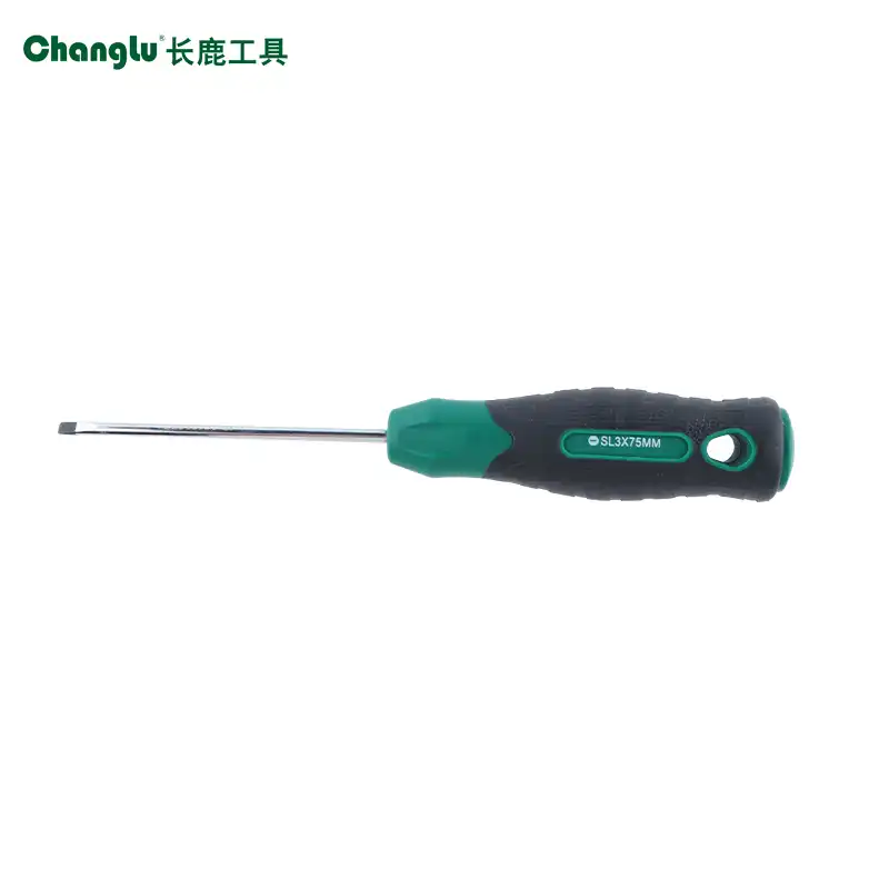 Double-color handle oil-resistant screwdriver (flathead)